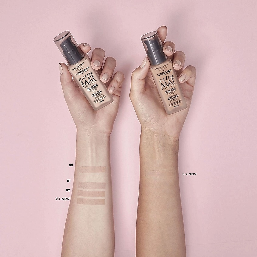 DEBORAH MILANO Тональная основа матирующая EXTRA MAT PERFECTION MATTIFYING FOUNDATION – фото 8