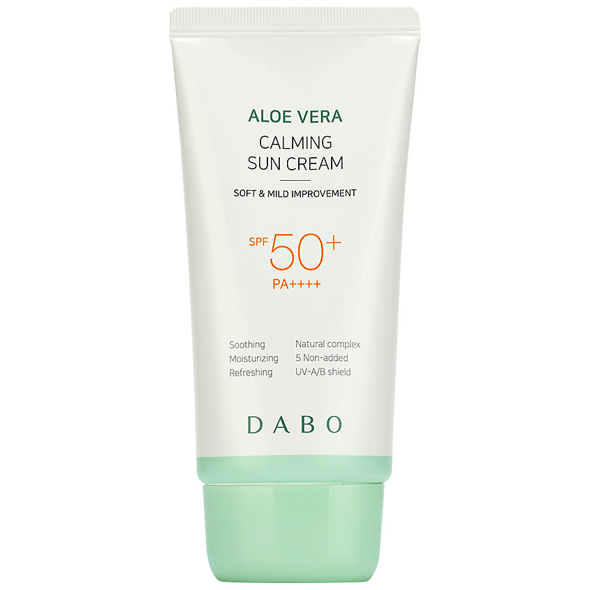 DABO Крем для лица солнцезащитный успокаивающий с алоэ вера SPF50+ PA+++ Aloe Vera Calming Sun Cream – фото 2