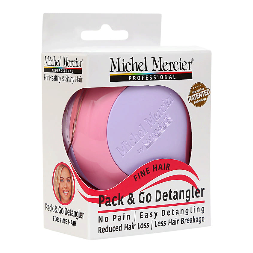 MICHEL MERCIER Расческа для тонких волос компактная Travel Pastel Detangler Fine Hair – фото 3