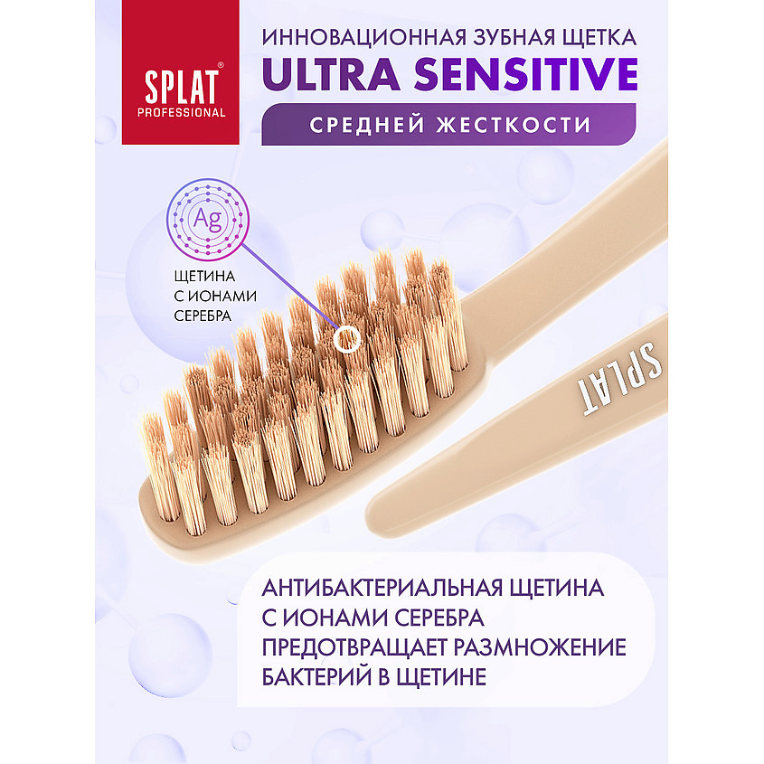 SPLAT Инновационная зубная щетка средней жесткости Professional Sensitive Medium – фото 8