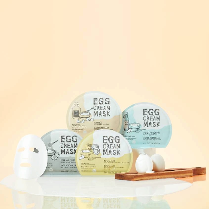 TOO COOL FOR SCHOOL Яичная маска для лица подтягивающая Egg – фото 3