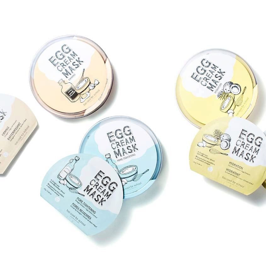 TOO COOL FOR SCHOOL Яичная маска для лица сужающая поры Egg – фото 4