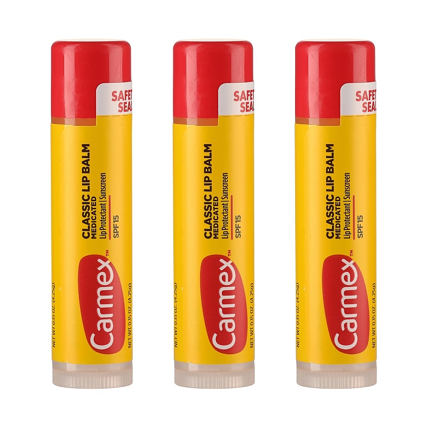 CARMEX Набор бальзамов для губ в стике классический SPF 15 – фото 3