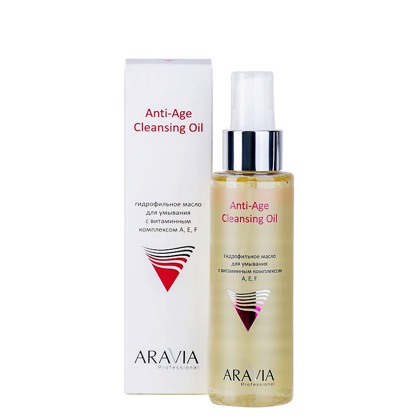 ARAVIA PROFESSIONAL Гидрофильное масло для умывания с витаминным комплексом А,Е,F Anti-Age Cleansing Oil – фото 5