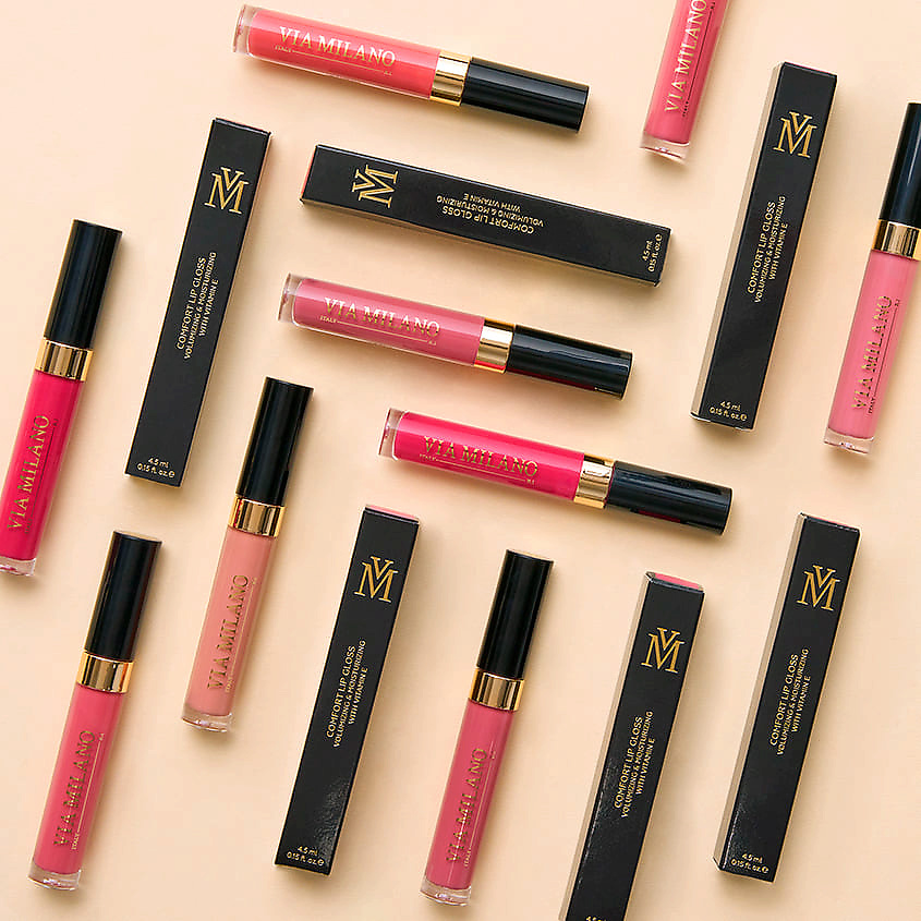 VIA MILANO Блеск для губ с эффектом объёма и витамином Е Comfort Lip Gloss – фото 4