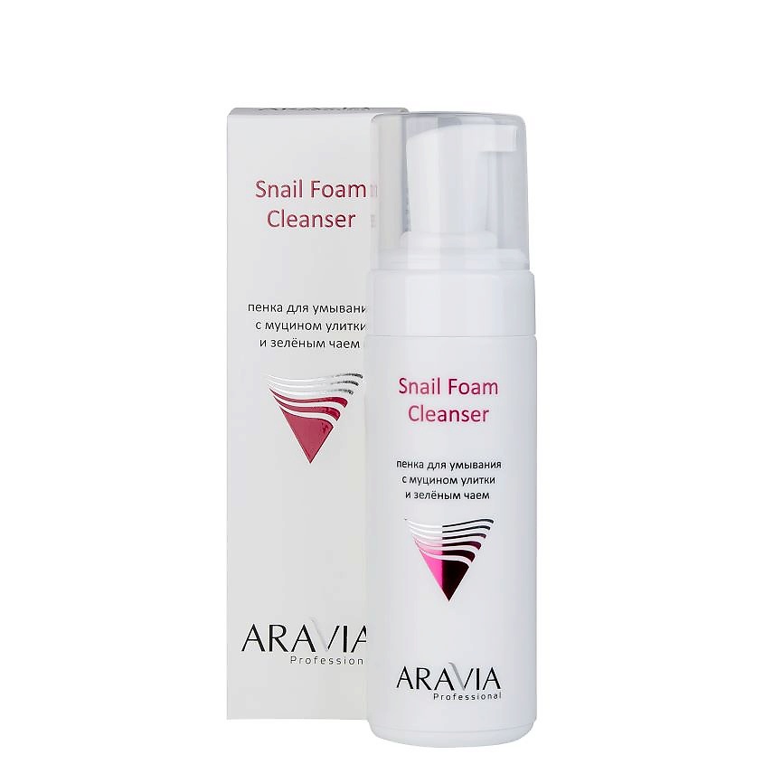 ARAVIA PROFESSIONAL Пенка для умывания с муцином улитки и зелёным чаем Snail Foam Cleanser – фото 6