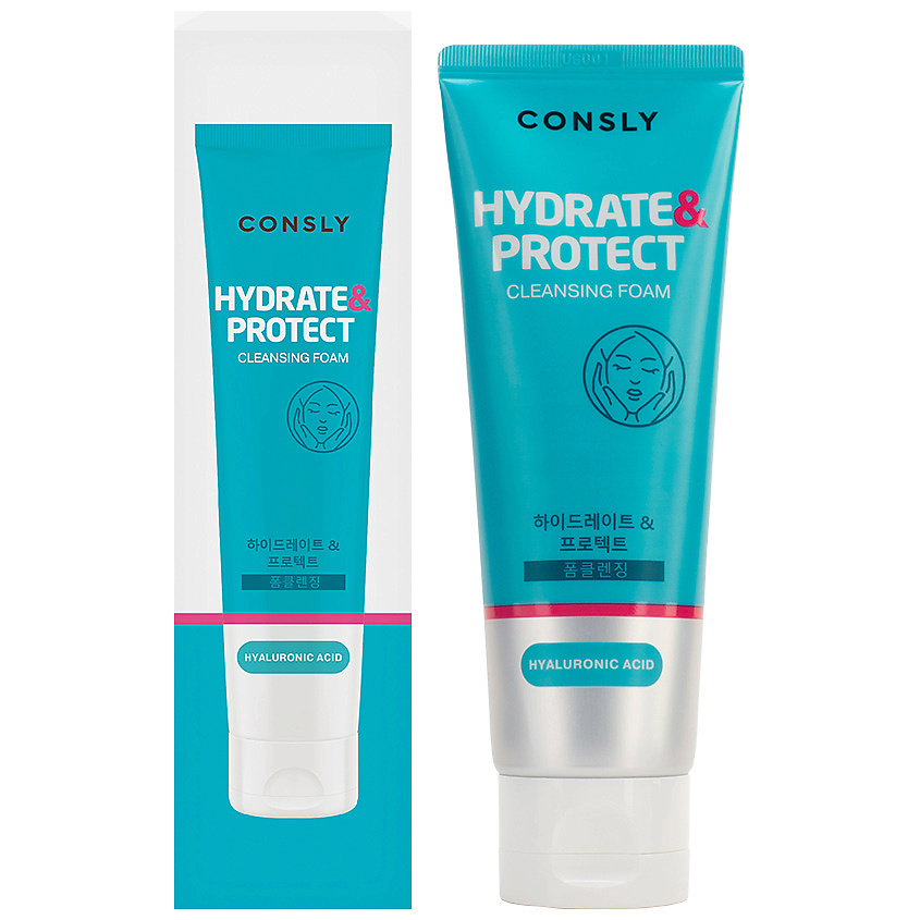 CONSLY Пенка для умывания увлажняющая с гиалуроновой кислотой Hydrate & Protect – фото 2