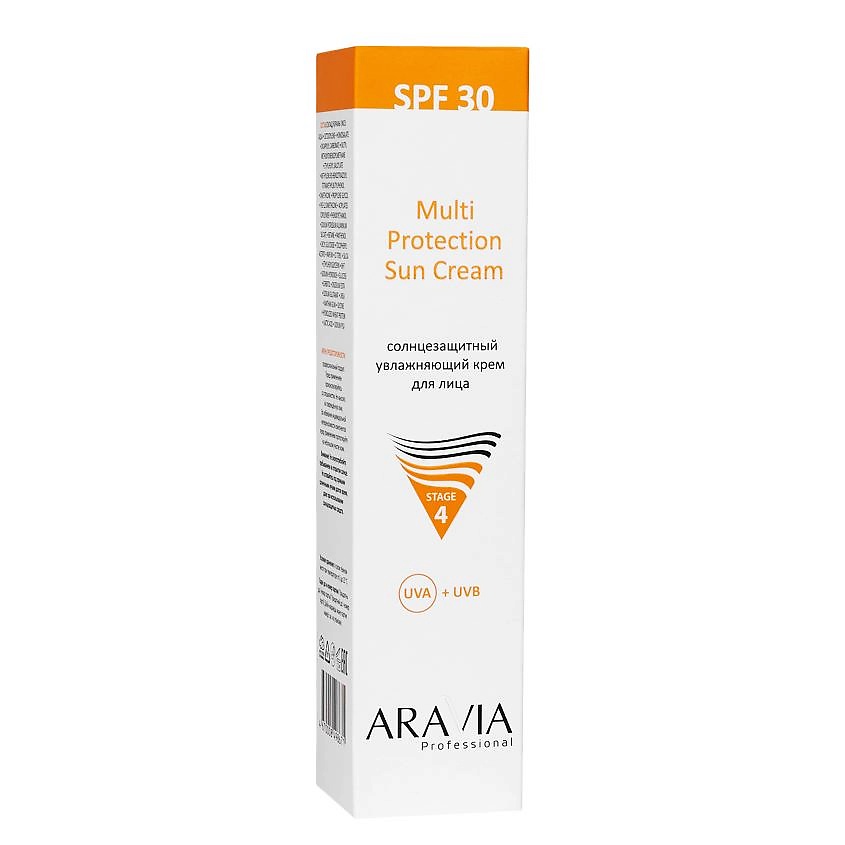 ARAVIA PROFESSIONAL Крем для лица солнцезащитный увлажняющий SPF 30 Multi Ptotection Sun Cream – фото 3