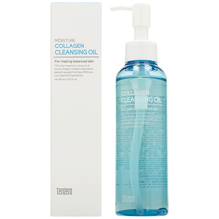 TENZERO Масло для снятия макияжа гидрофильное очищающее с коллагеном Moisture Collagen Cleansing Oil – фото 2