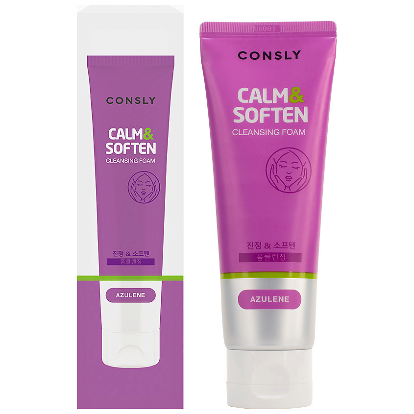 CONSLY Пенка для умывания успокаивающая с азуленом Calm & Soften – фото 2