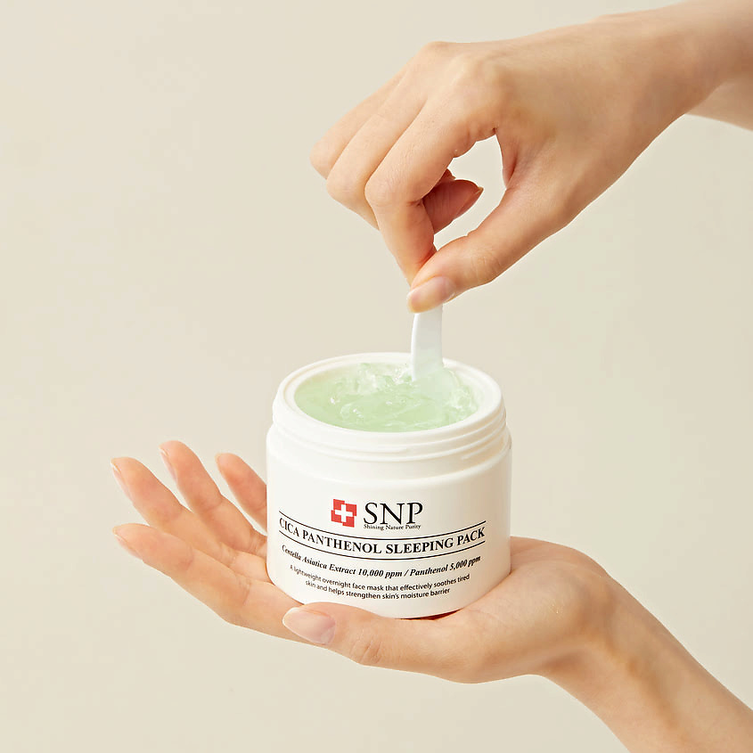 SNP Маска для лица ночная успокаивающая с пантенолом Cica Panthenol Sleeping Pack – фото 3