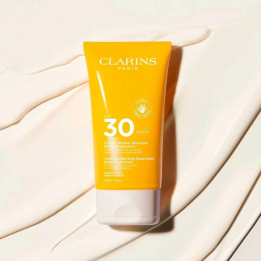 CLARINS Крем для тела солнцезащитный SPF30 Youth-Protecting – фото 3
