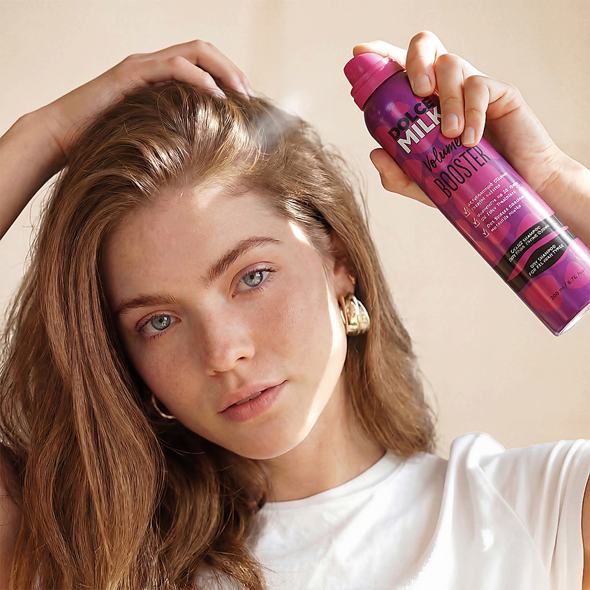 DOLCE MILK Сухой шампунь для всех типов волос без запаха Volume booster Dry Shampoo – фото 2