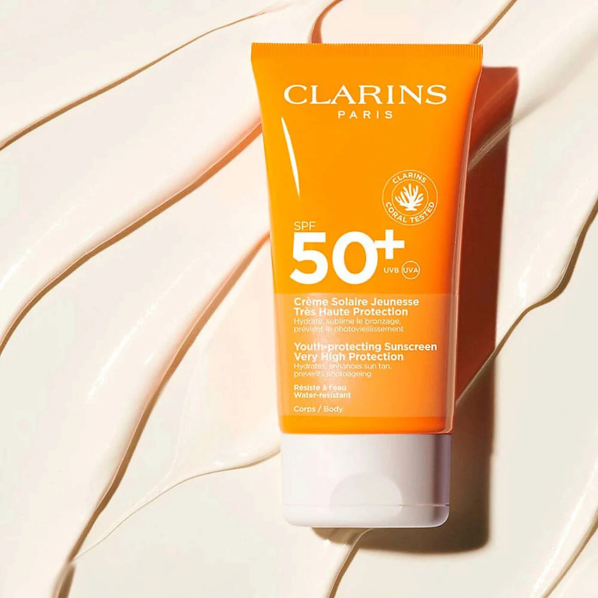 CLARINS Крем для тела солнцезащитный SPF 50+ Youth-Protecting – фото 3