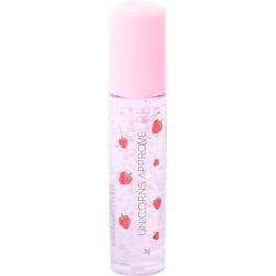 Жидкий бальзам для губ с блестками "клубника"