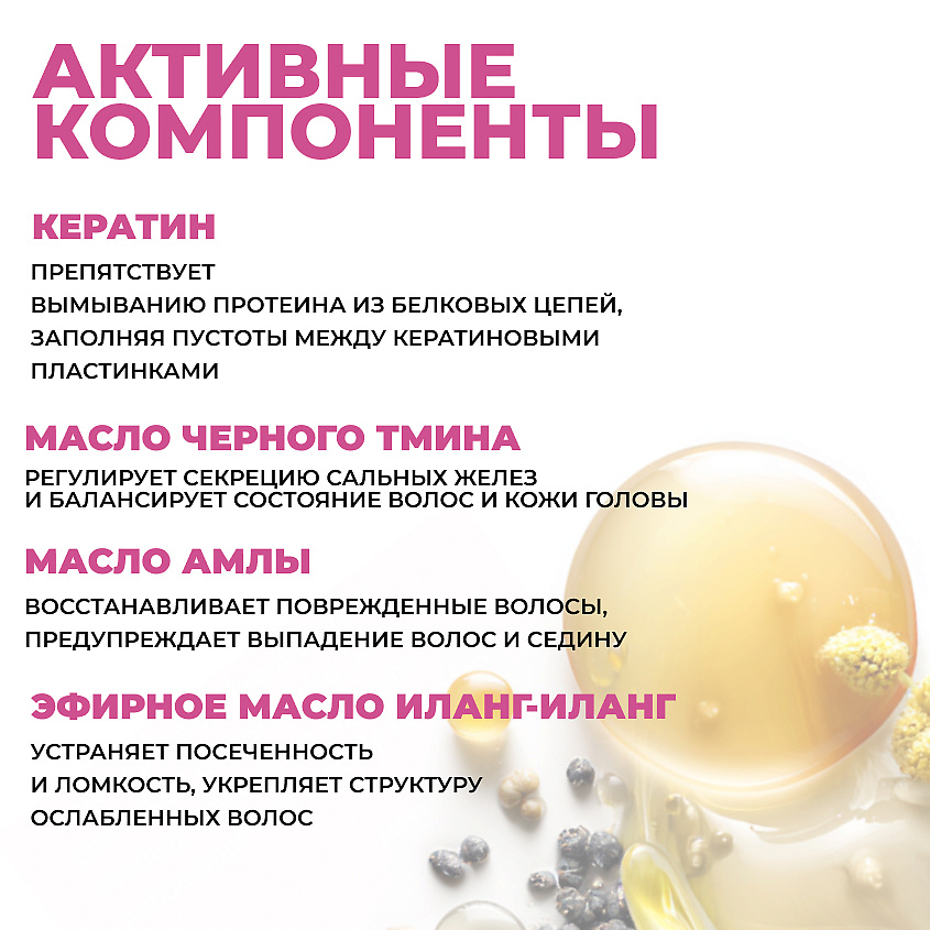 ЛОШАДИНАЯ СИЛА Сывороточный реаниматор волос несмываемый с кератином, маслами арганы, усьмы и черного тмина, спрей термозащита для волос – фото 2