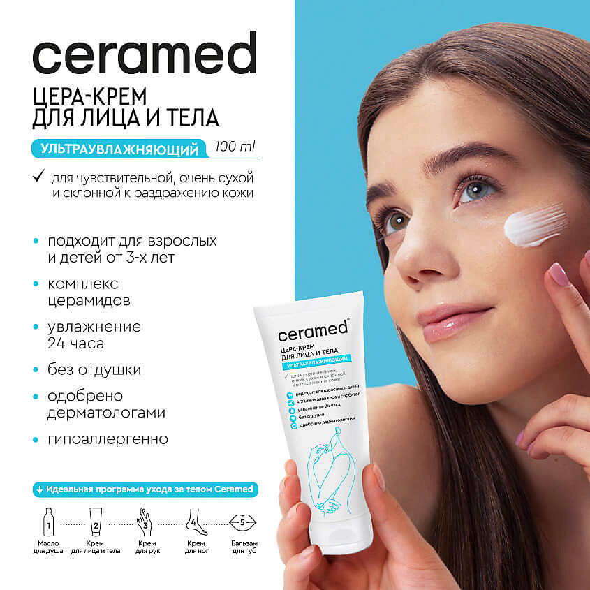 CERAMED Цера-крем для лица и тела ультраувлажняющий Cera Cream – фото 5