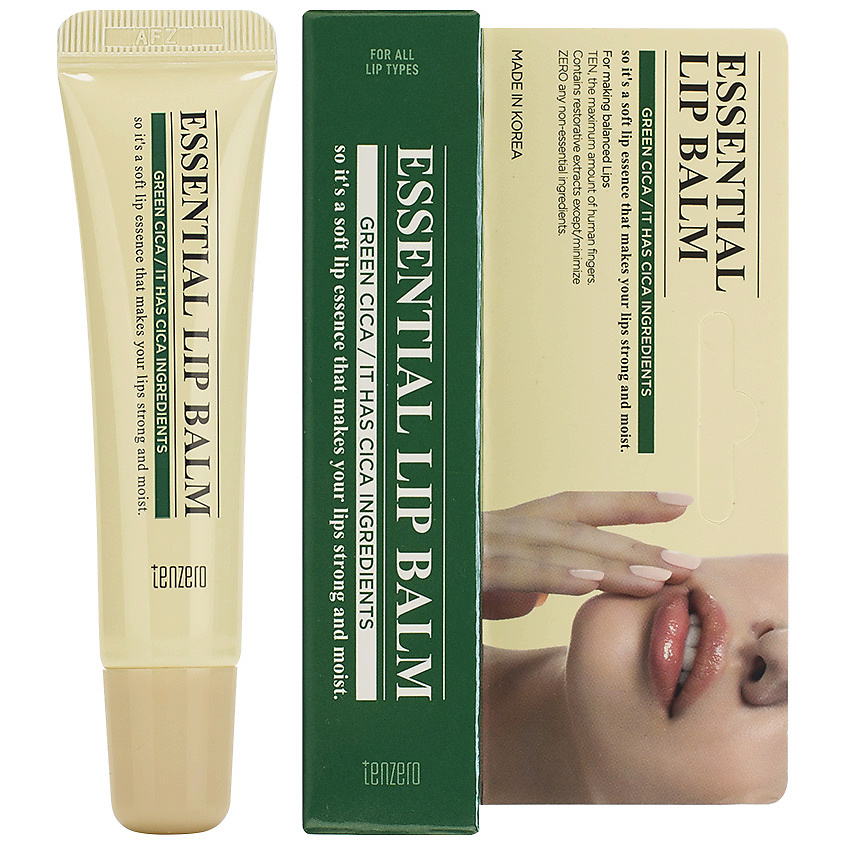 TENZERO Бальзам для губ успокаивающий с экстрактом центеллы азиатской Green Cica Essential Lip Balm – фото 2