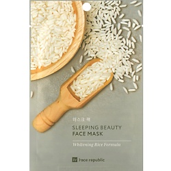 Маска для лица выравнивающая тон с рисом Sleeping beauty face mask