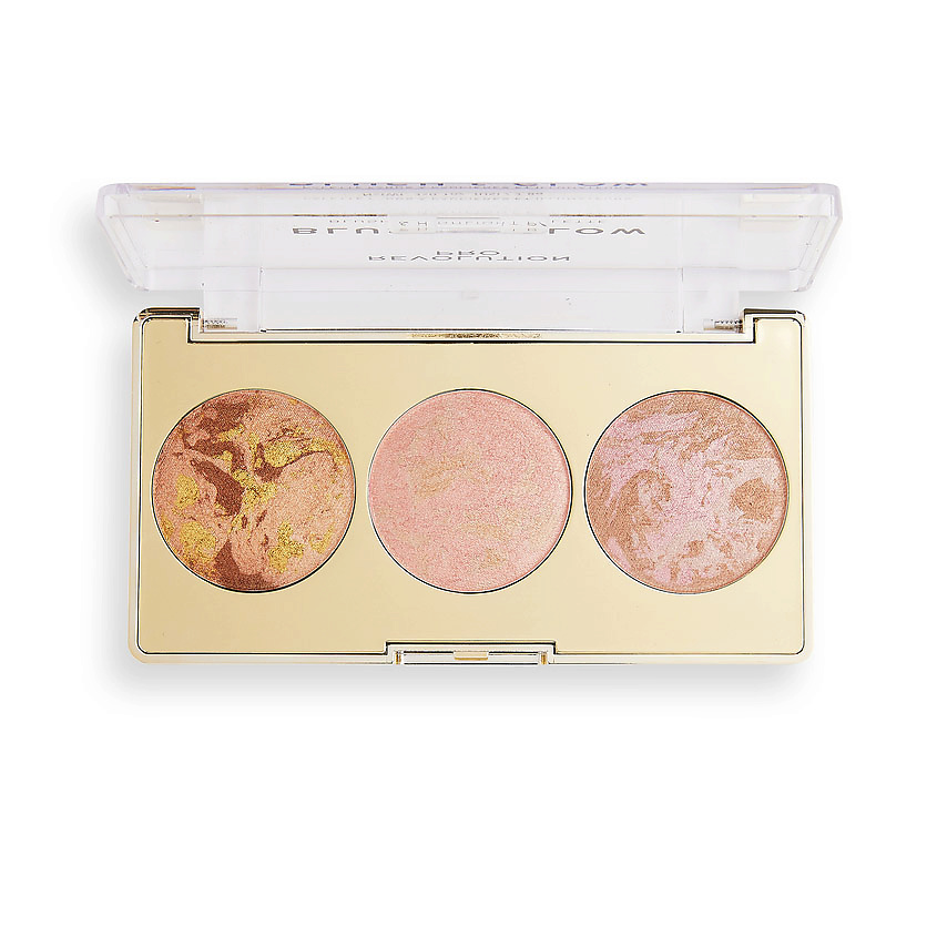 REVOLUTION PRO Румяна, бронзер и Хайлайтер 3 В 1 BLUSH & GLOW – фото 2
