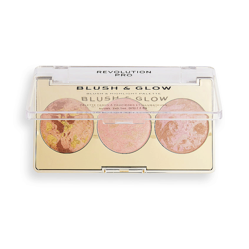 REVOLUTION PRO Румяна, бронзер и Хайлайтер 3 В 1 BLUSH & GLOW – фото 3