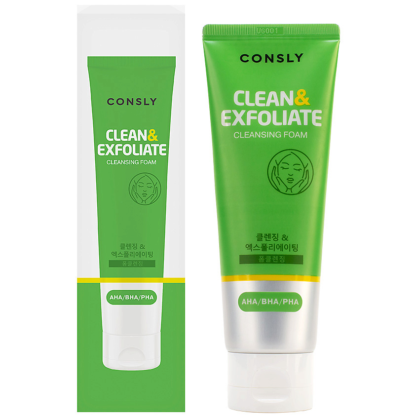 CONSLY Пенка для умывания отшелушивающая с AHA BHA PHA кислотами Clean & Exfoliate – фото 2
