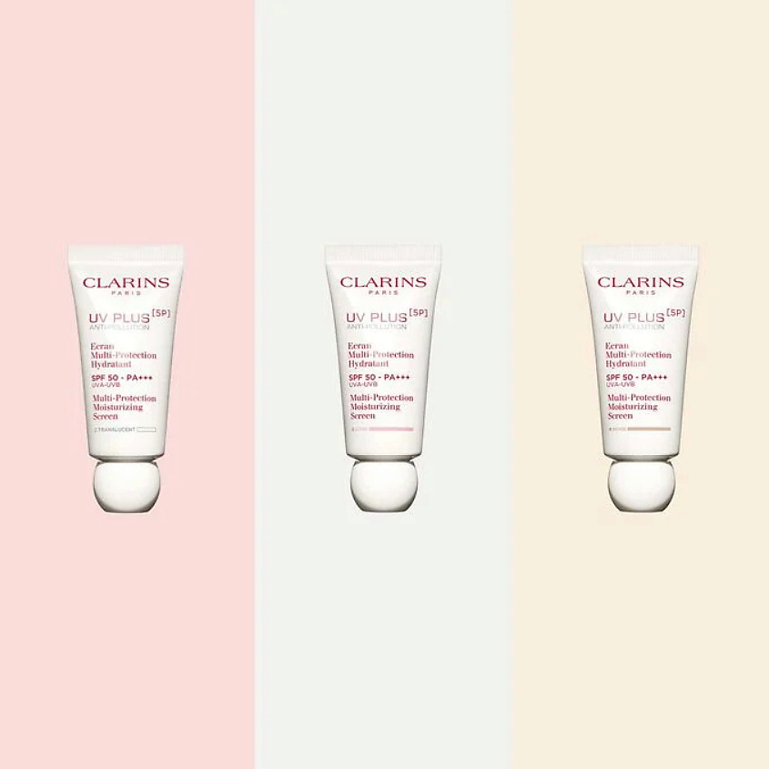 CLARINS Защитный флюид-экран для лица розовый SPF 50 UV Plus – фото 6
