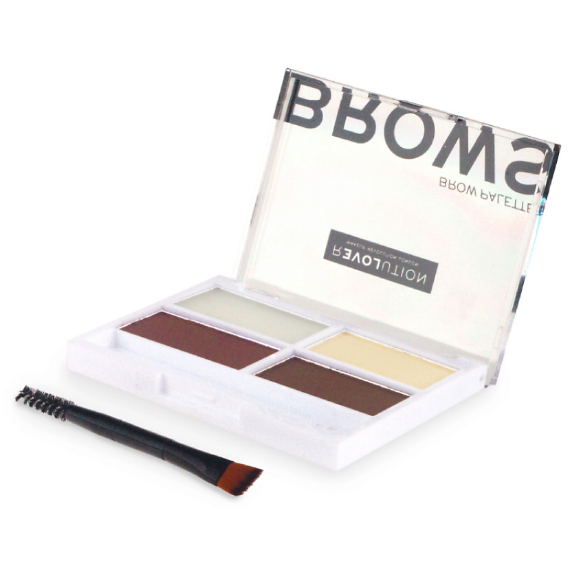 RELOVE REVOLUTION Палетка теней для бровей, воск для фиксации бровей Colour Cult Brow Palette – фото 2