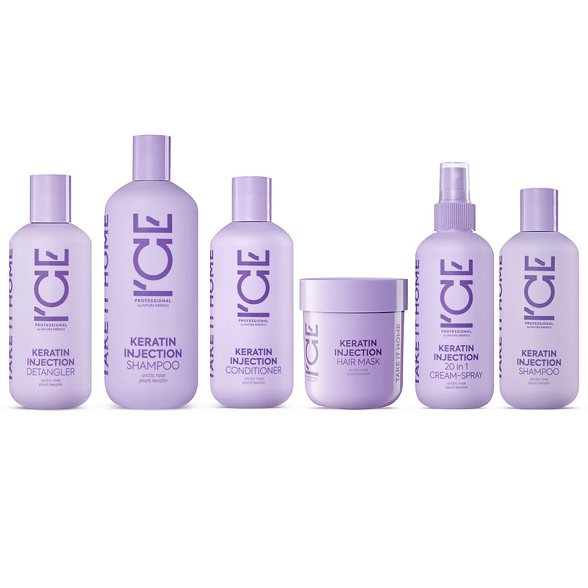 ICE BY NATURA SIBERICA Кератиновый шампунь для повреждённых волос Keratin Injection Shampoo – фото 5