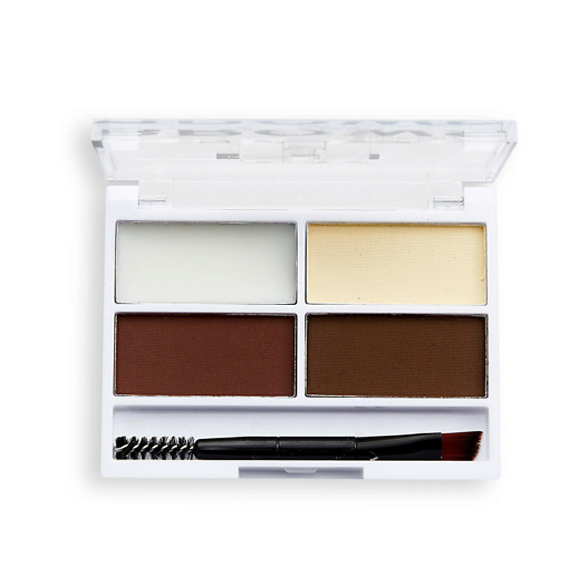 RELOVE REVOLUTION Палетка теней для бровей, воск для фиксации бровей Colour Cult Brow Palette – фото 4