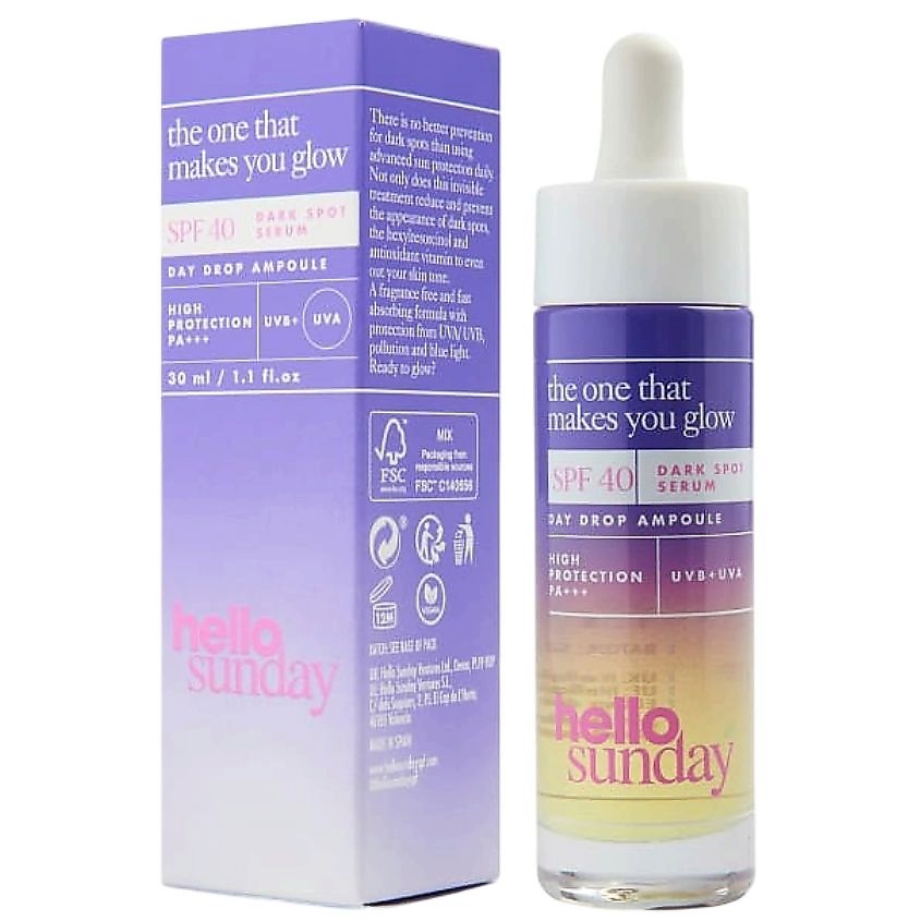 HELLO SUNDAY Сыворотка для сияния кожи лица SPF 45 The One That Makes You Glow Dark Spot Serum – фото 2